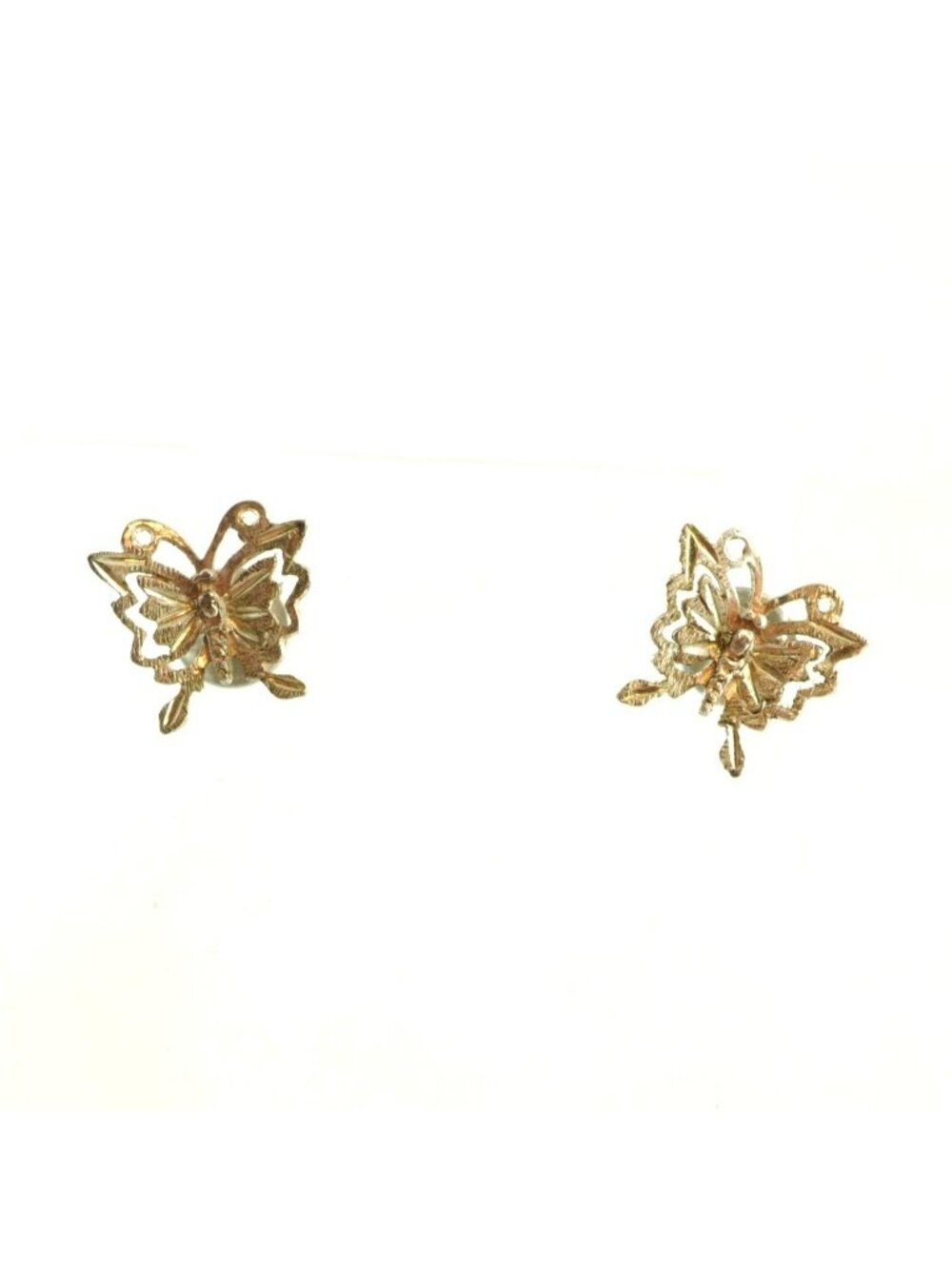 Vintage ViMar Sterling Silver Butterfly Stud Earrings Openwork Design